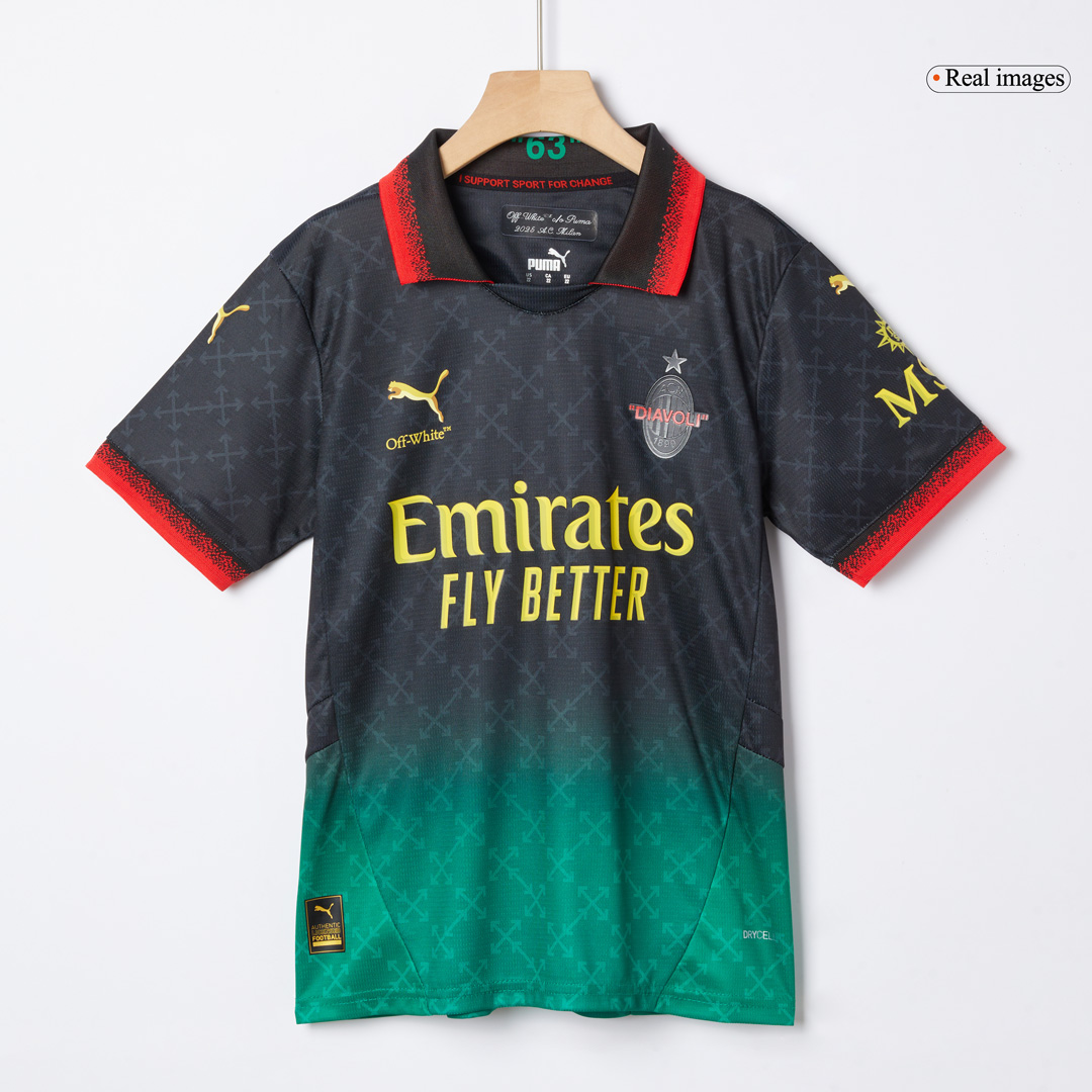 Kids AC Milan Custom Fourth Away Soccer Kits - bestsoccerstore