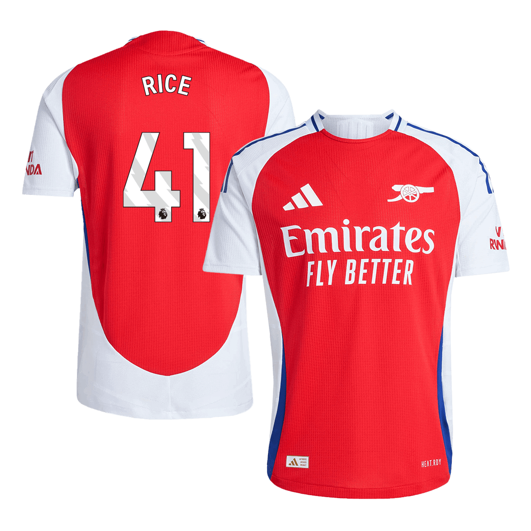 Arsenal RICE #41 Home Custom Player Version Soccer Jersey - bestsoccerstore