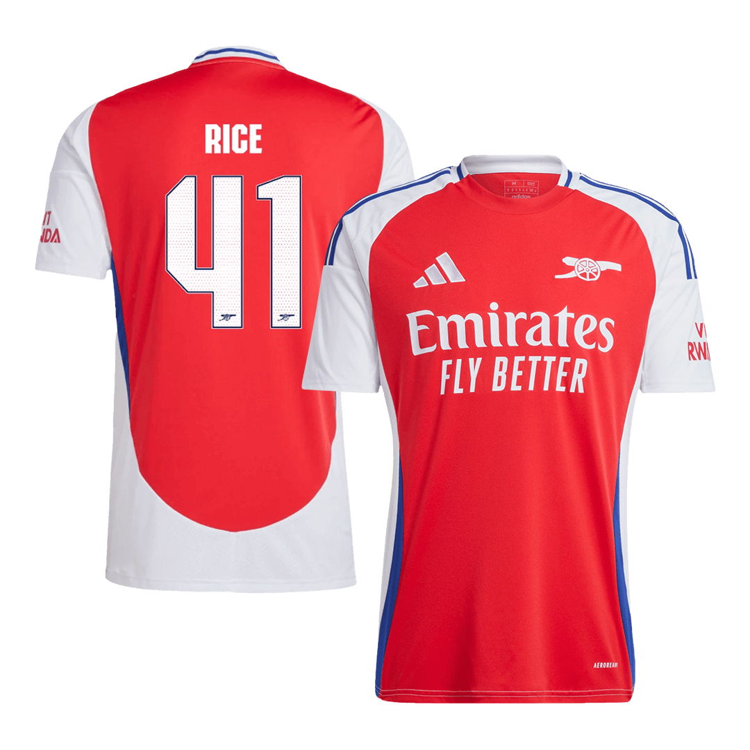 Arsenal Jersey Custom RICE #41 Soccer Jersey Home  - UCL - bestsoccerstore