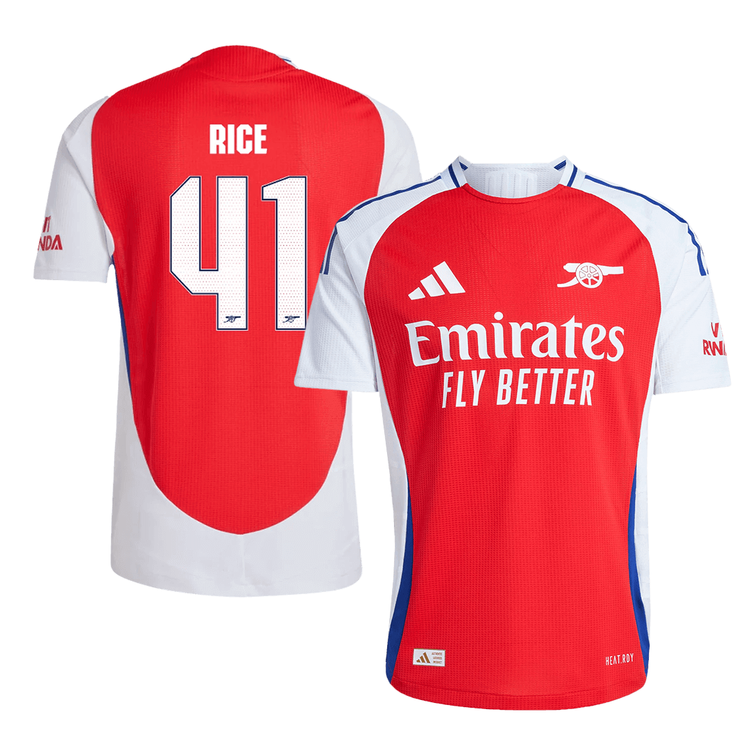Arsenal RICE #41 Home Custom Player Version Soccer Jersey - UCL - bestsoccerstore
