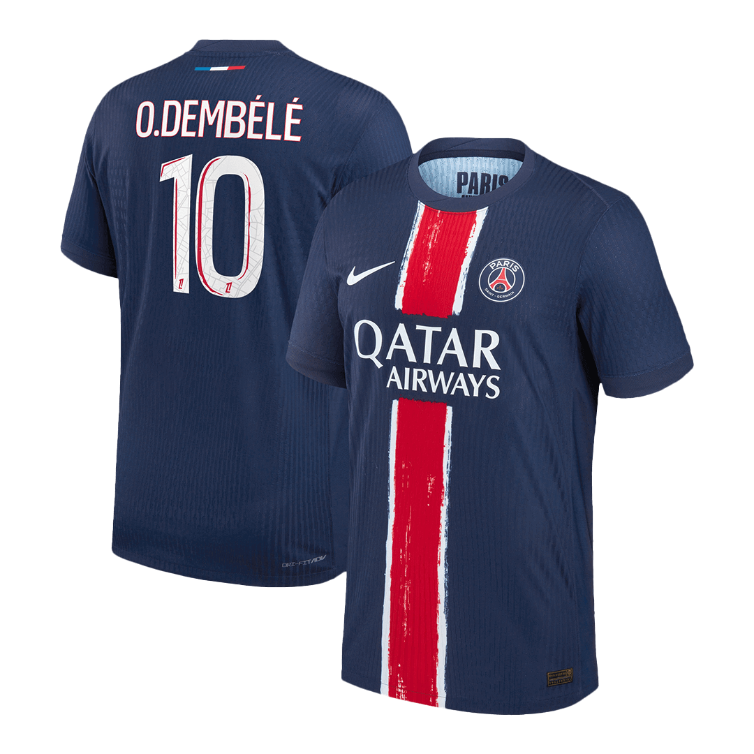 PSG O.DEMBÉLÉ #10 Custom Player Version Home Soccer Jersey - bestsoccerstore