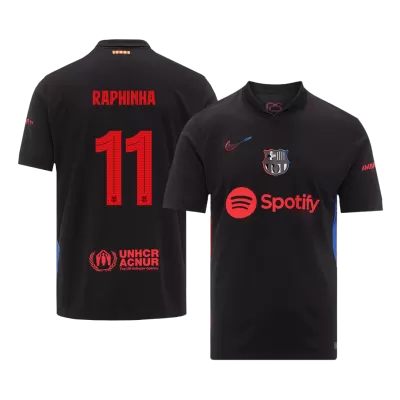 RAPHINHA #11 Barcelona Soccer Jersey Away Custom Shirt 2024/25 - UCL - bestsoccerstore