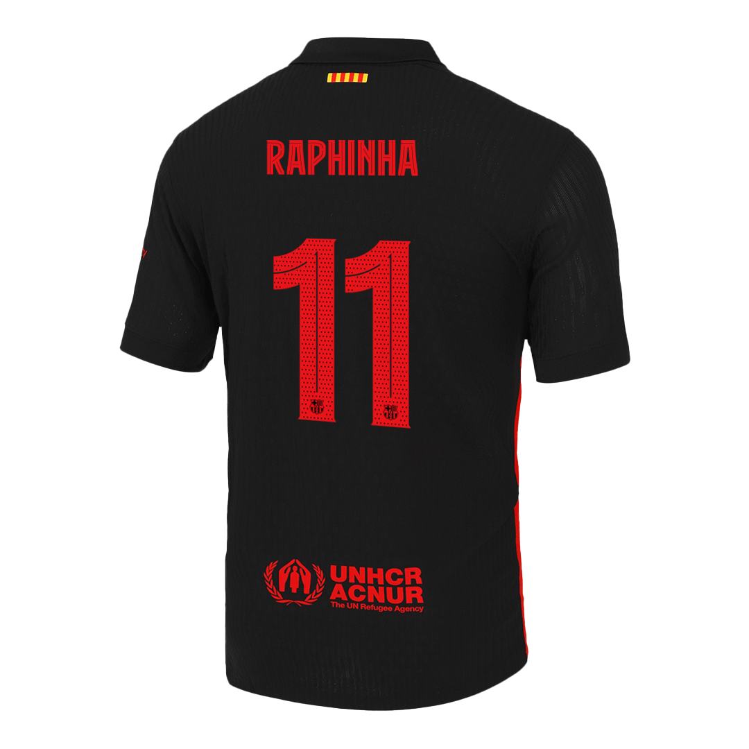 Barcelona RAPHINHA #11 Away Custom Player Version Soccer Jersey - UCL - bestsoccerstore