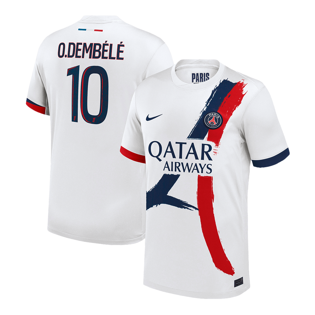 O.DEMBÉLÉ #10 PSG Soccer Jersey Away 2025/26 Custom Shirt - bestsoccerstore