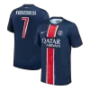 KVARATSKHELIA #7 PSG Soccer Jersey Home Custom Shirt 2024/25 - UCL - bestsoccerstore