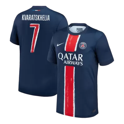 KVARATSKHELIA #7 PSG Soccer Jersey Home Custom Shirt 2024/25 - UCL - bestsoccerstore