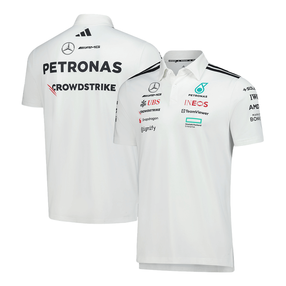 Mercedes AMG Petronas F1 Racing Team White T-Shirt 2025 - bestsoccerstore
