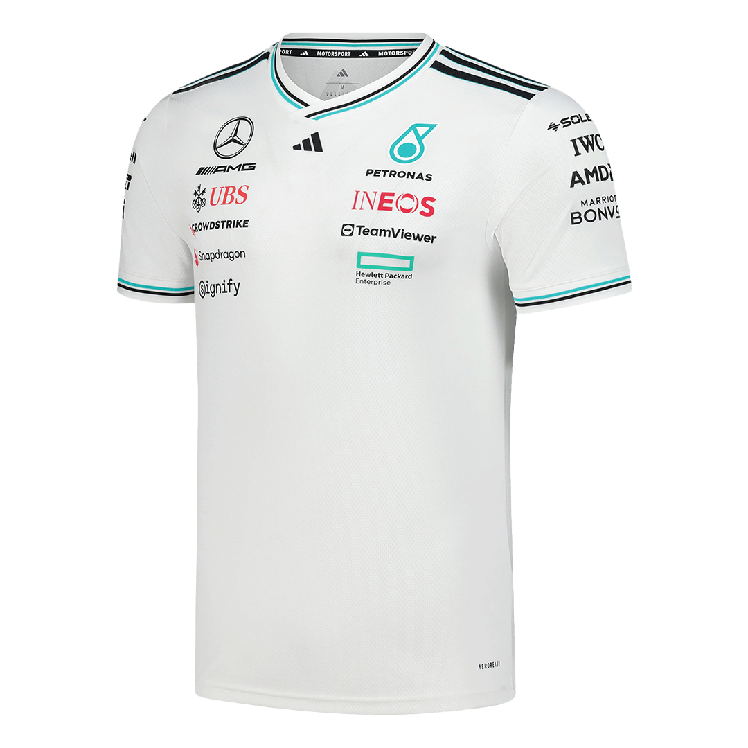 Mercedes AMG Petronas F1 Racing Team White T-Shirt 2025 - bestsoccerstore