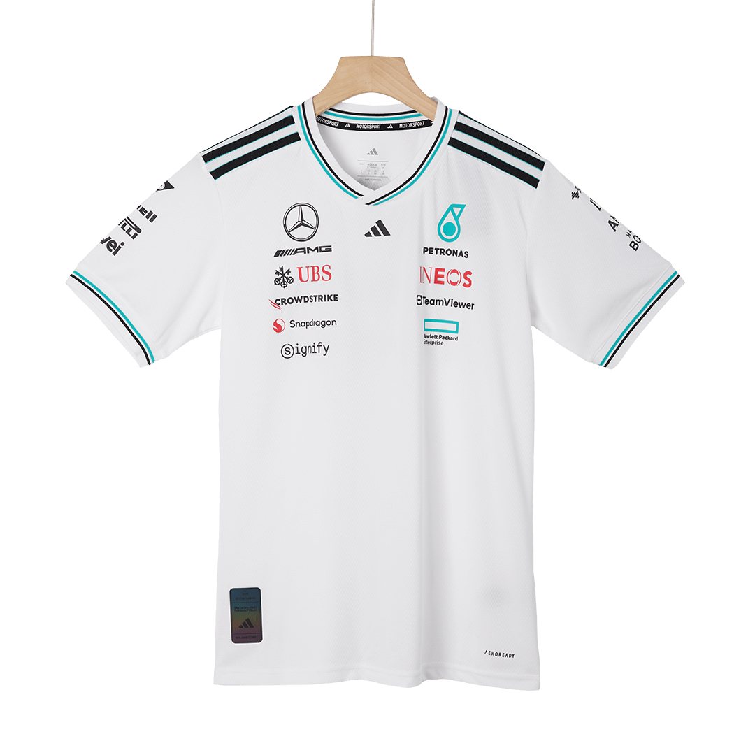Mercedes AMG Petronas F1 Racing Team White T-Shirt 2025 - bestsoccerstore