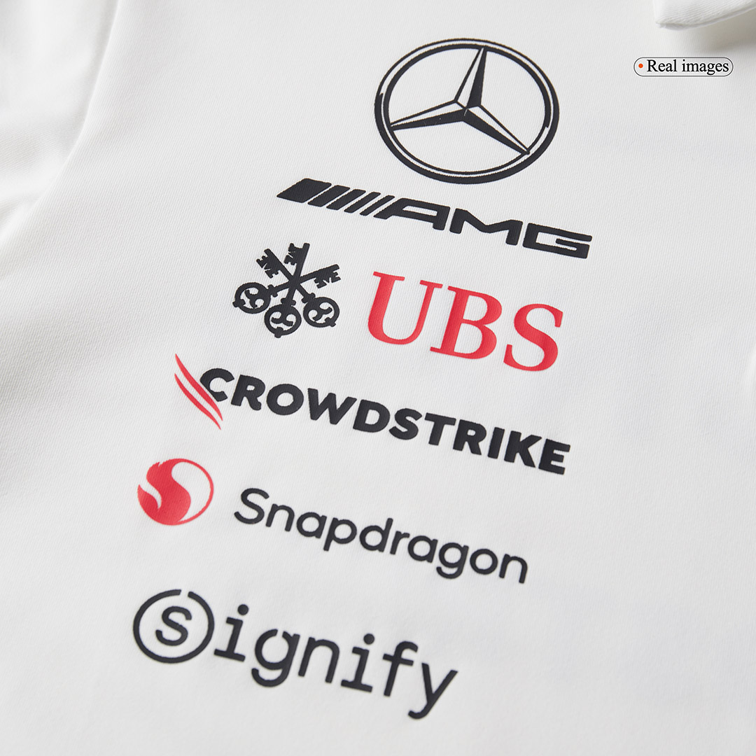 Mercedes AMG Petronas F1 Racing Team White T-Shirt 2025 - bestsoccerstore