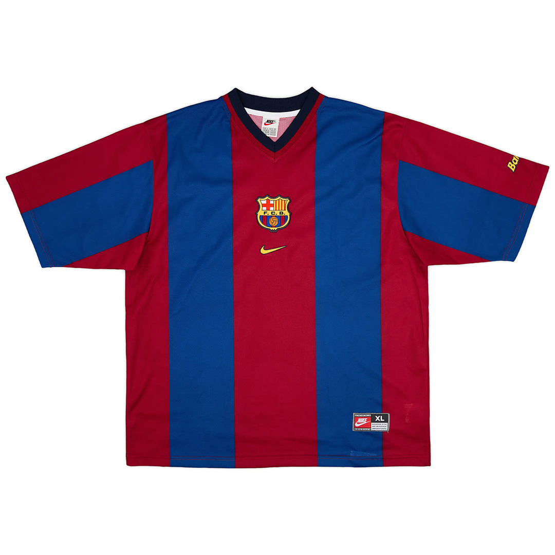 Barcelona 1998/99 Retro Jersey Home Soccer Shirt - bestsoccerstore