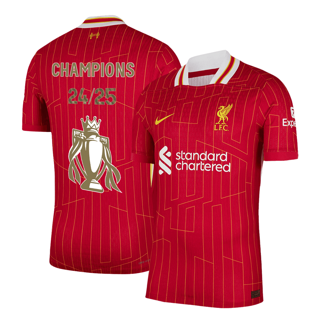 Liverpool Custom Player Version Home Soccer Jersey - CHAMPIONS 24/25 - bestsoccerstore