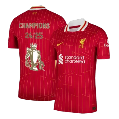 Authentic CHAMPIONS 24/25 Soccer Jersey Liverpool Home Shirt 2024/25 - bestsoccerstore