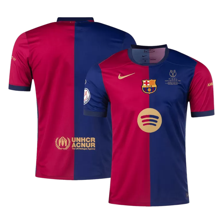 Barcelona Jersey Custom Soccer Jersey Home 2024/25 Copa del Rey Final - bestsoccerstore