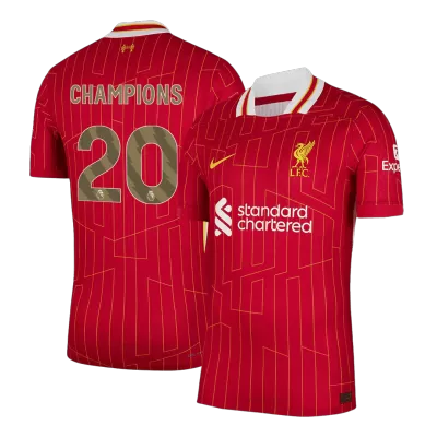 Authentic CHAMPIONS #20 Soccer Jersey Liverpool Home Shirt 2024/25 - bestsoccerstore