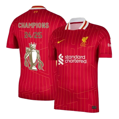 Liverpool CHAMPIONS 24/25 Jersey Custom Soccer Jersey Home 2024/25  - bestsoccerstore
