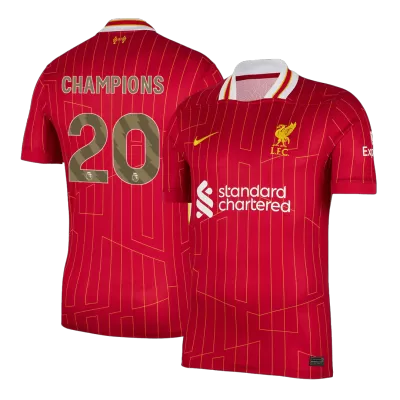 Liverpool Jersey Custom CHAMPIONS #20 Soccer Jersey Home 2024/25 - bestsoccerstore