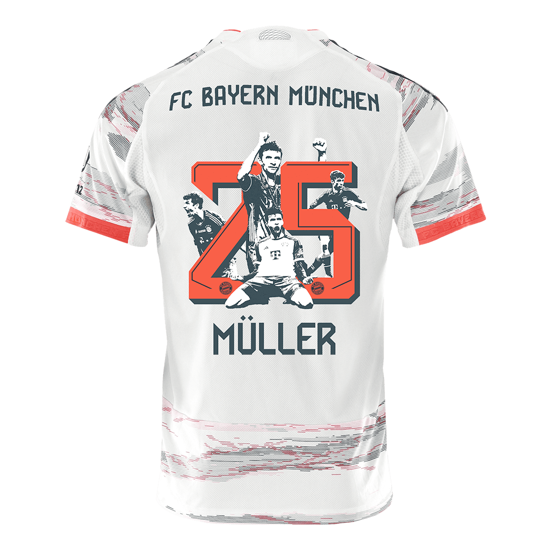 Bayern Munich MÜLLER Special #25 Away Custom Player Version Soccer Jersey 2025/26 - bestsoccerstore