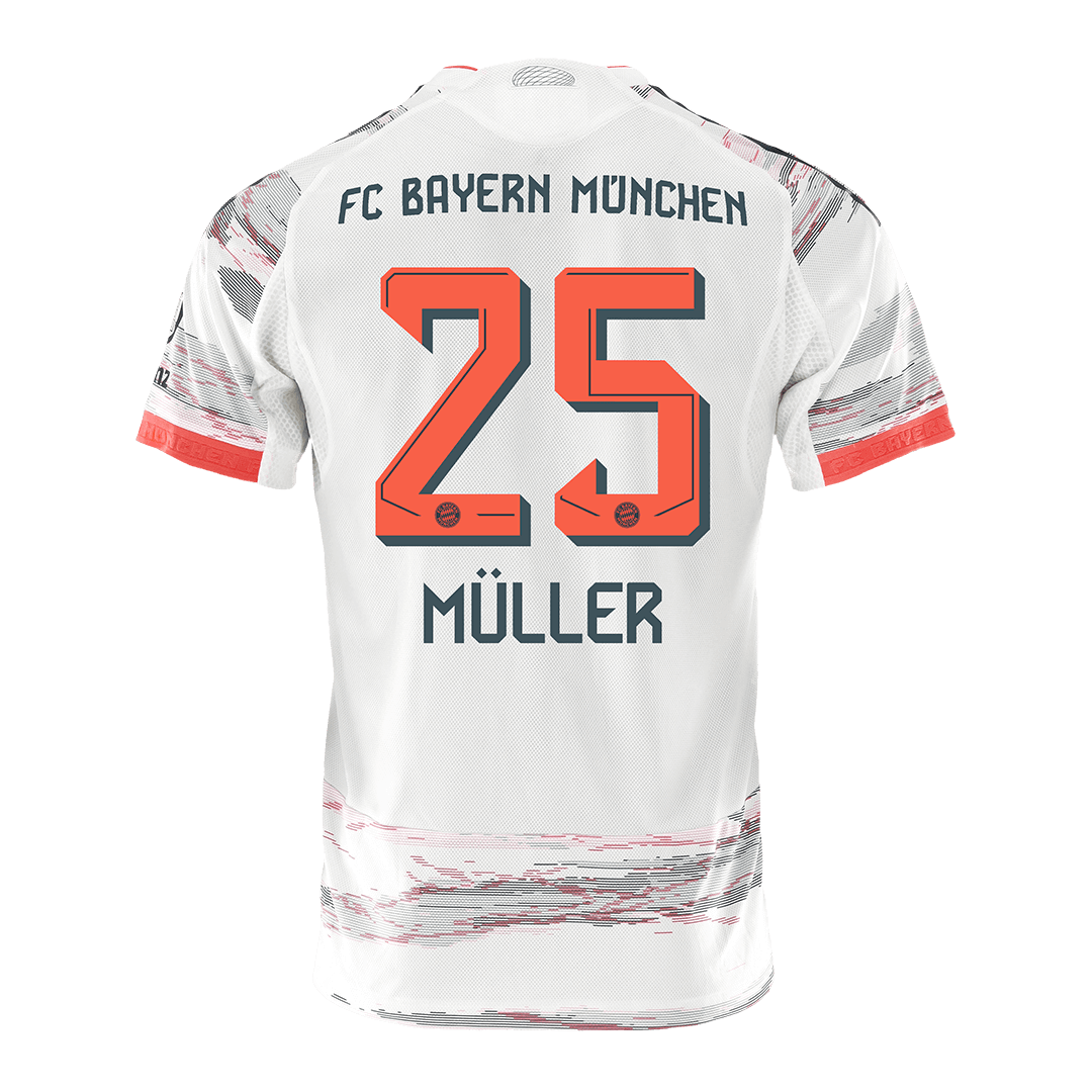Bayern Munich MÜLLER #25 Away Custom Player Version Soccer Jersey 2025/26 - bestsoccerstore