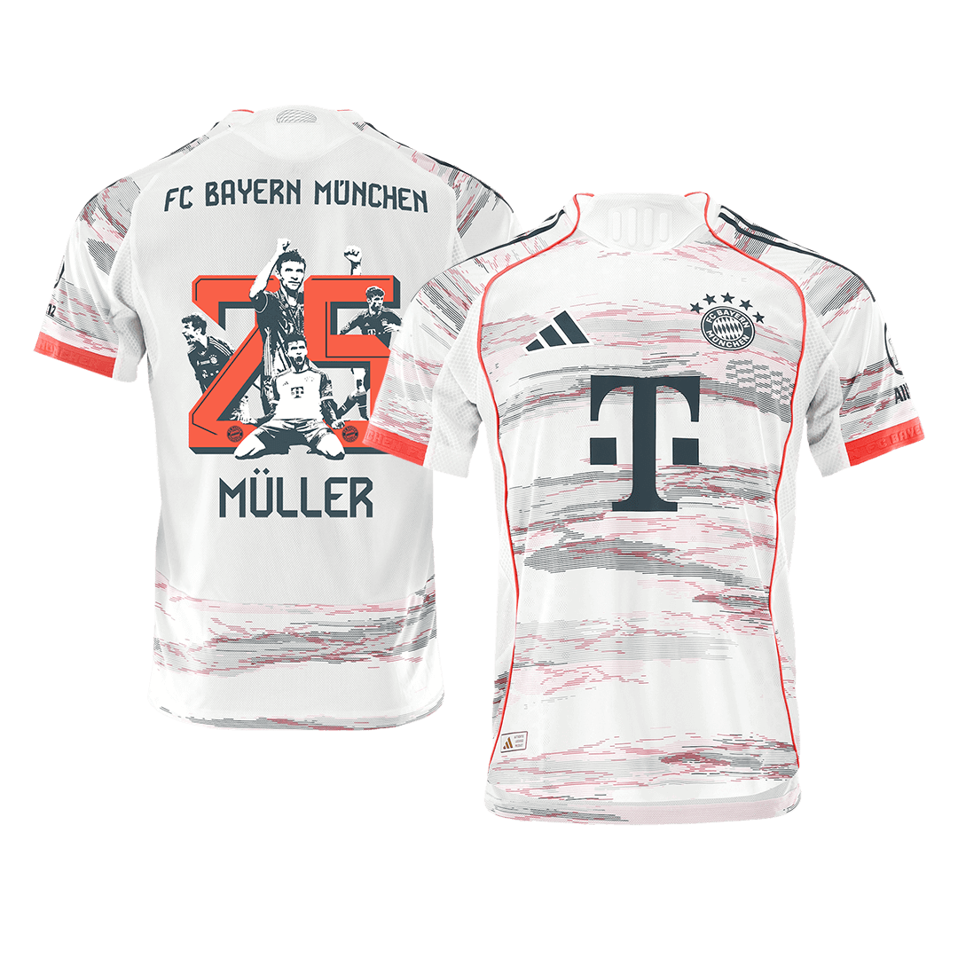 Bayern Munich MÜLLER Special #25 Away Custom Player Version Soccer Jersey 2025/26 - bestsoccerstore