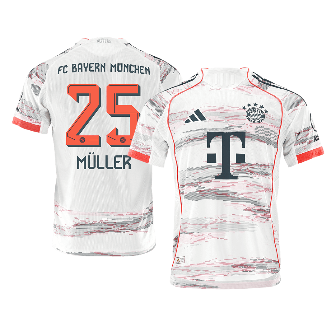 Bayern Munich MÜLLER #25 Away Custom Player Version Soccer Jersey 2025/26 - bestsoccerstore