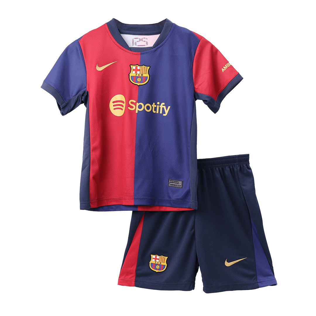 Kids Barcelona Custom Home Soccer Kits - bestsoccerstore