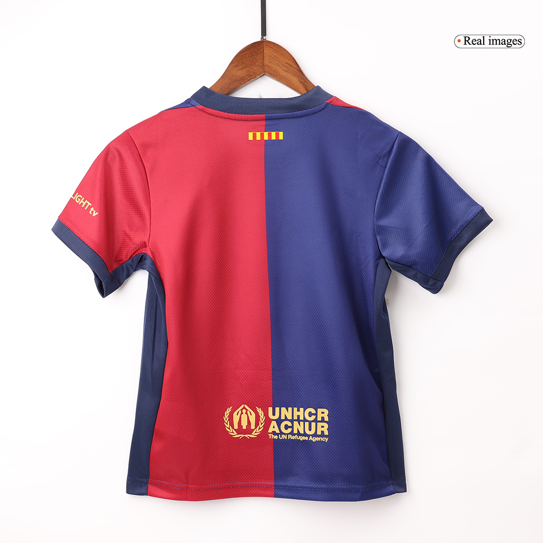 Kids Barcelona Custom Home Soccer Kits - bestsoccerstore