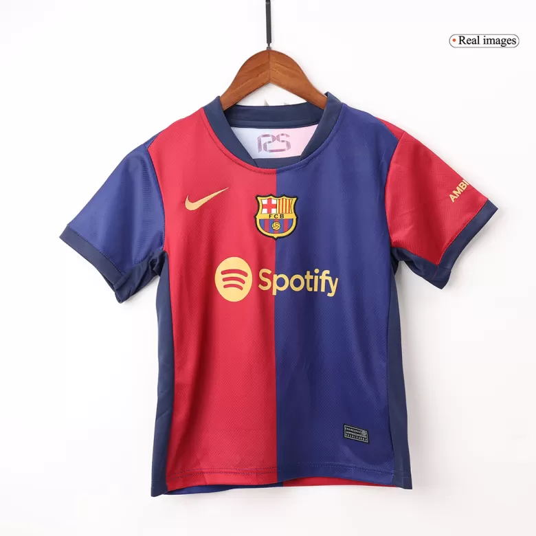Kids Barcelona Custom Home Soccer Kits 2024/25 - Size 30 - bestsoccerstore