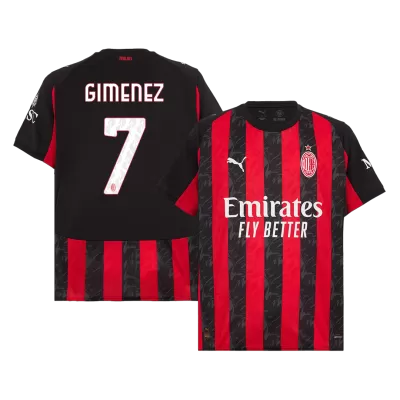 AC Milan Jersey Custom GIMENEZ #7 Soccer Jersey Home 2025/26 - bestsoccerstore