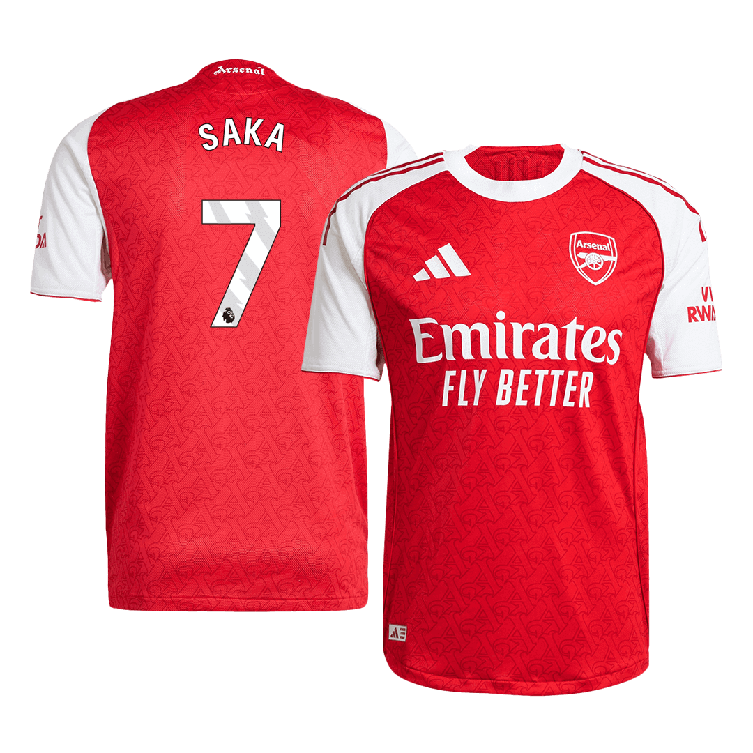 Arsenal SAKA #7 Home Custom Player Version Soccer Jersey 2025/26 - bestsoccerstore