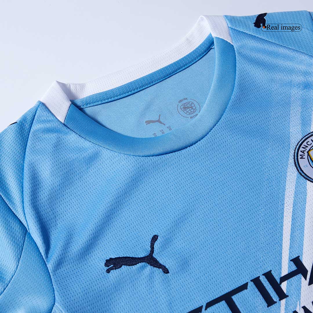 [Free]Kids Manchester City Custom Home Soccer Kits 2025/26 - bestsoccerstore