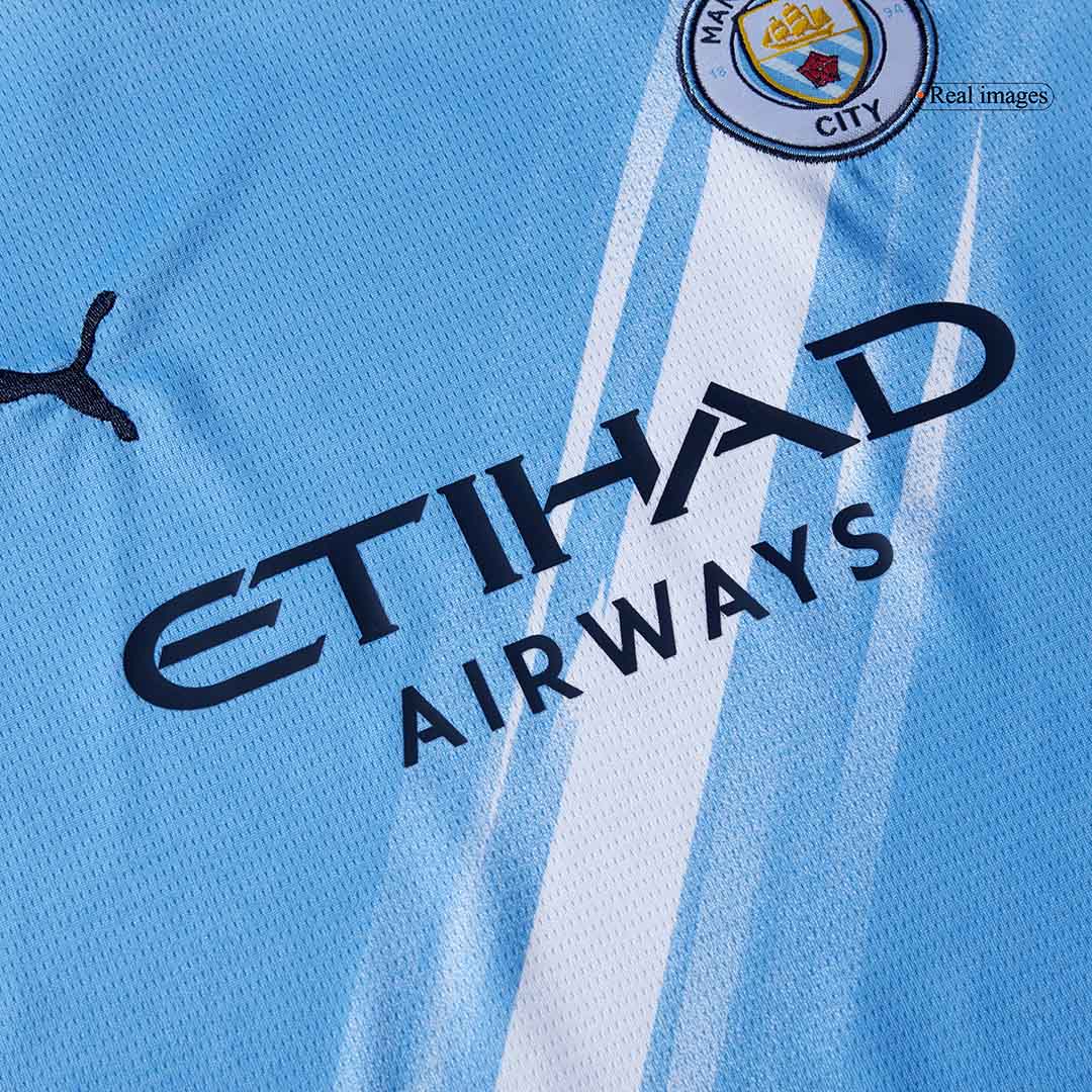 [Free]Kids Manchester City Custom Home Soccer Kits 2025/26 - bestsoccerstore