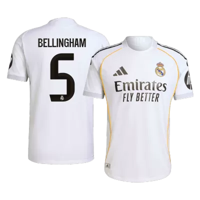 Authentic BELLINGHAM #5 Soccer Jersey Real Madrid Home Shirt 2025/26 - bestsoccerstore