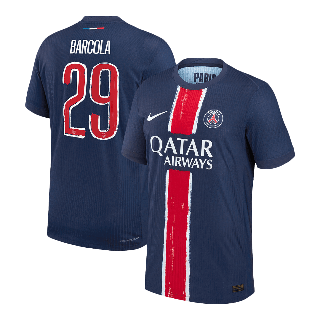 PSG BARCOLA #29 Custom Player Version Home Soccer Jersey - UCL - bestsoccerstore
