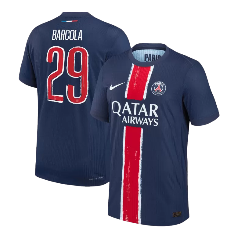 Authentic BARCOLA #29 Soccer Jersey PSG Home Shirt 2024/25 - UCL - bestsoccerstore