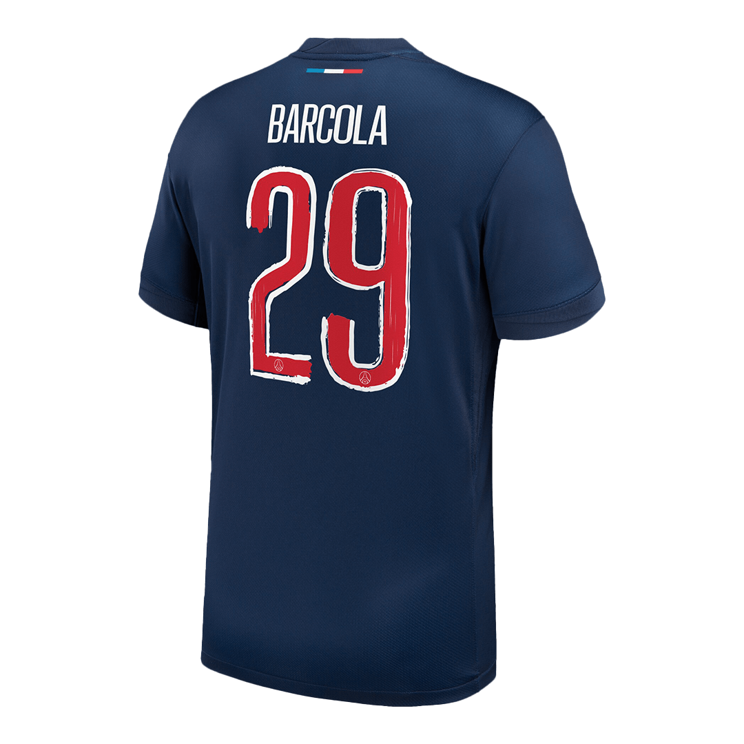 PSG BARCOLA #29 Soccer Jersey Home Custom Shirt - UCL - bestsoccerstore