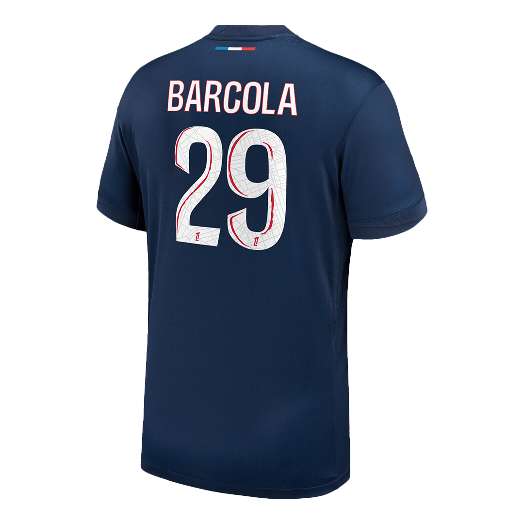 PSG BARCOLA #29 Soccer Jersey Home Custom Shirt - bestsoccerstore