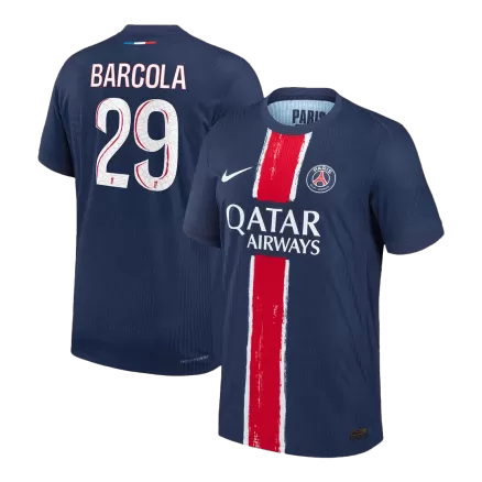 Authentic BARCOLA #29 Soccer Jersey PSG Home Shirt 2024/25 - bestsoccerstore