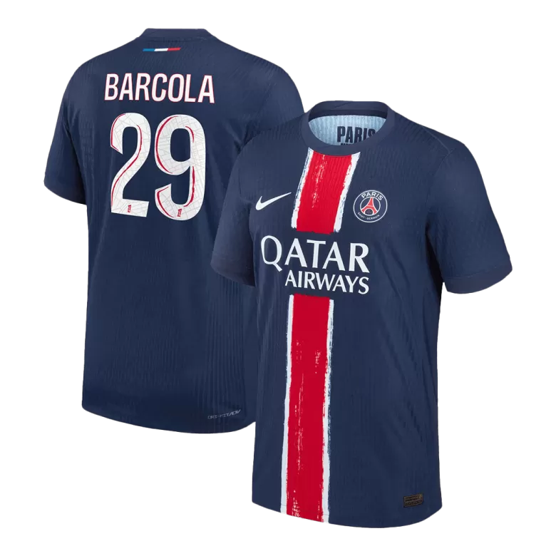 Authentic BARCOLA #29 Soccer Jersey PSG Home Shirt 2024/25 - bestsoccerstore
