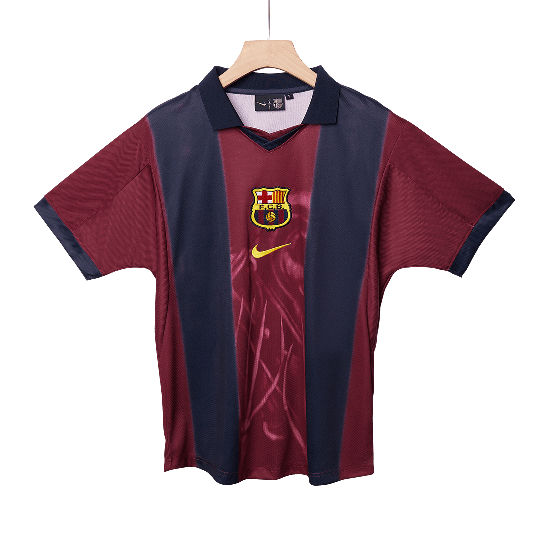 [Free]Barcelona X CJ Retro Jersey Home Soccer Shirt 2000/01 - bestsoccerstore