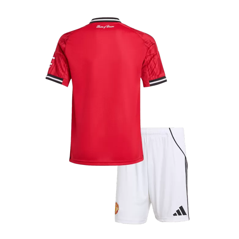 Kids Manchester United Custom Home Soccer Kits 2025/26 - bestsoccerstore