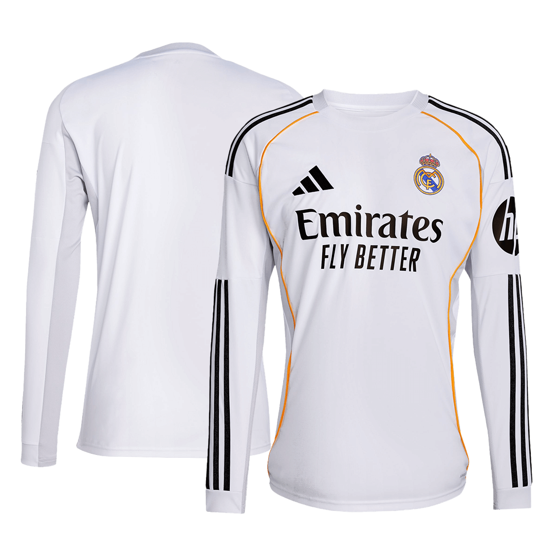 Real Madrid Long Sleeve Jersey Home Football Shirt 2025/26 - bestsoccerstore