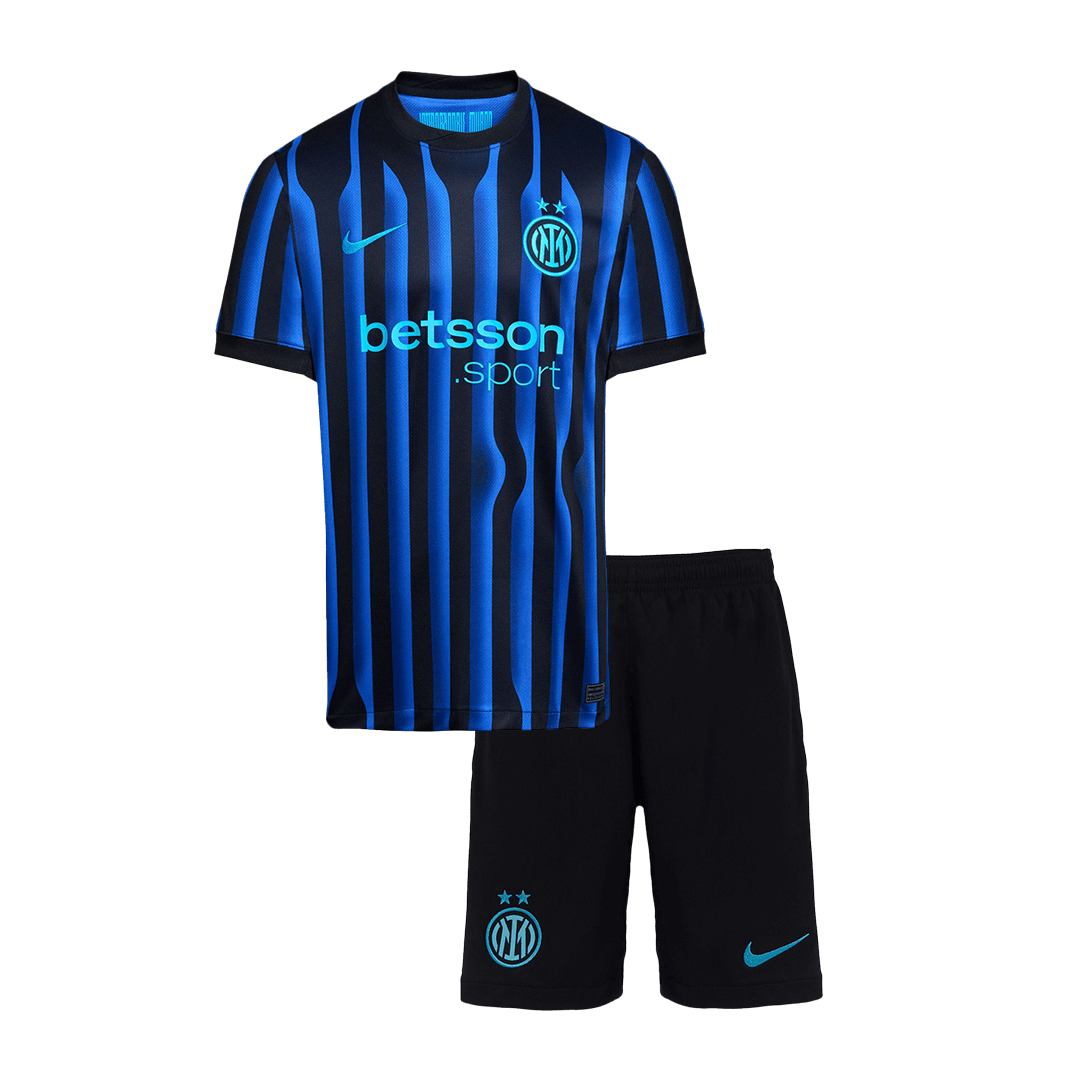 Kids Inter Milan Home Custom Soccer Kits 2025/26 - bestsoccerstore