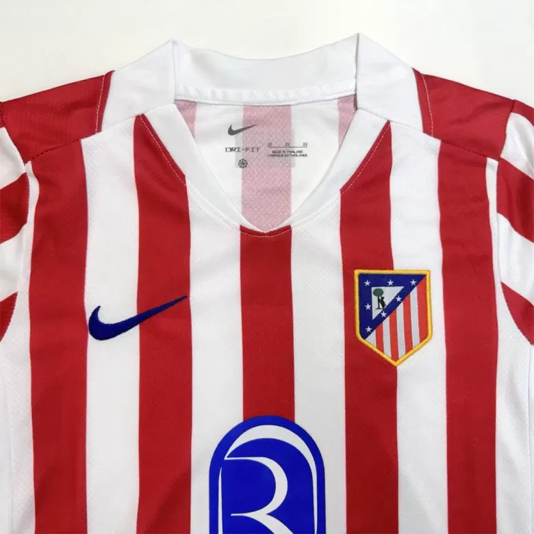 Kids Atletico Madrid Custom Home Soccer Kits 2025/26 - bestsoccerstore
