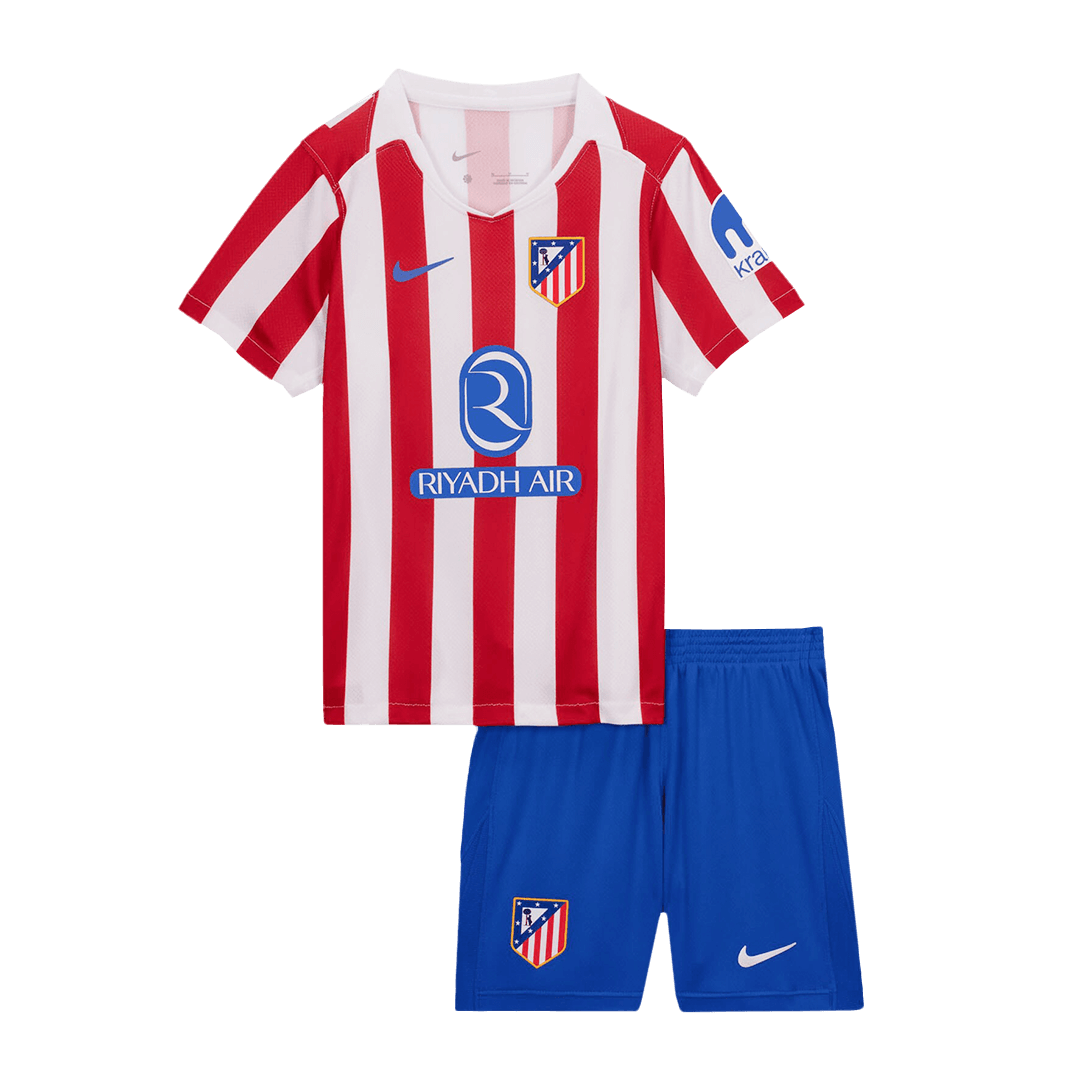 Kids Atletico Madrid Home Custom Soccer Kits 2025/26 - bestsoccerstore