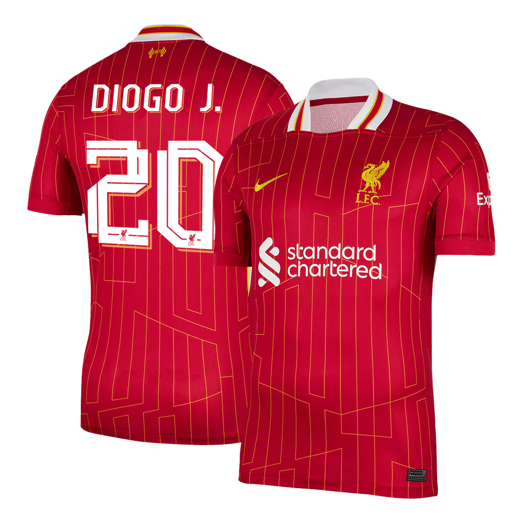 Liverpool DIOGO J. #20 Soccer Jersey Home Custom Shirt - UCL - bestsoccerstore