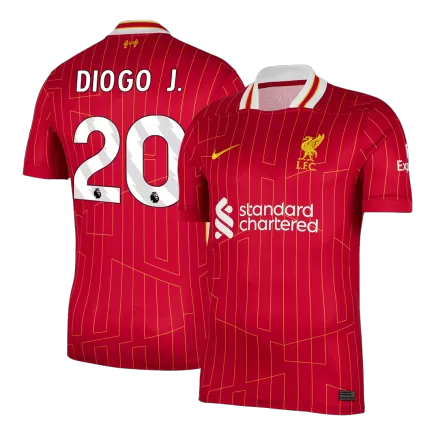 DIOGO J. #20 Liverpool Soccer Jersey Home Custom Shirt 2024/25 - bestsoccerstore