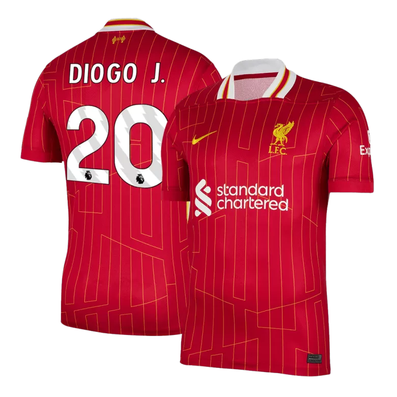 DIOGO J. #20 Liverpool Soccer Jersey Home Custom Shirt 2024/25 - bestsoccerstore