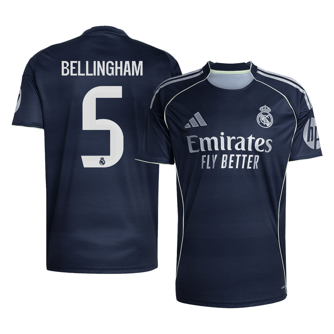 BELLINGHAM #5 Real Madrid Soccer Jersey Away Custom Shirt 2025/26 - bestsoccerstore