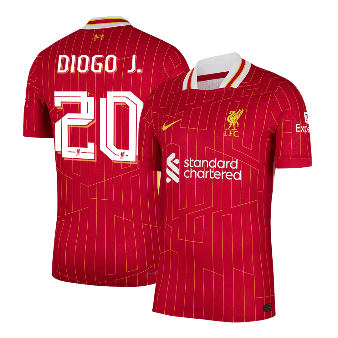 Liverpool DIOGO J. #20 Custom Player Version Home Soccer Jersey - UCL - bestsoccerstore